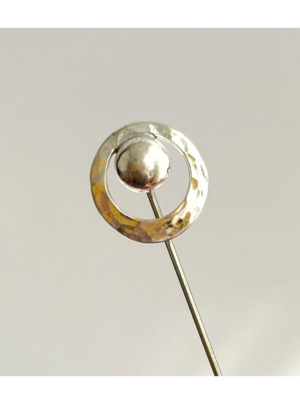 Parker Sihned Modernist Sterling Silver Vintage 925 Signed Polished Stick Pin